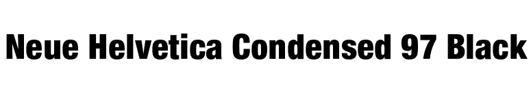 Neue Helvetica Condensed 97 Black font preview