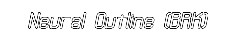 Neural Outline (BRK) font preview