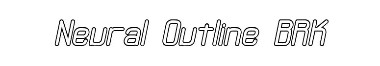 Neural Outline BRK font preview