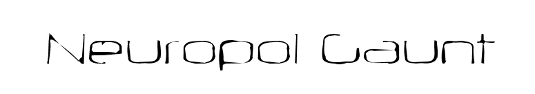 Neuropol Gaunt font preview