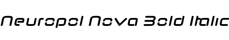 Neuropol Nova Bold Italic font preview
