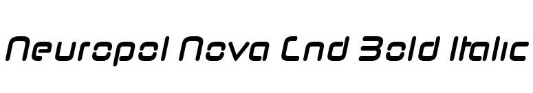 Neuropol Nova Cnd Bold Italic font preview