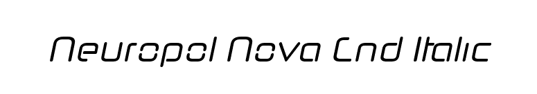 Neuropol Nova Cnd Italic font preview