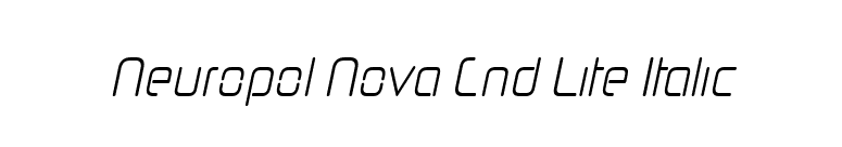 Neuropol Nova Cnd Lite Italic font preview