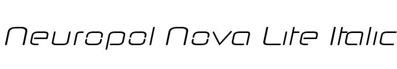 Neuropol Nova Lite Italic font preview
