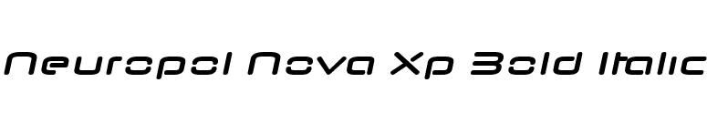 Neuropol Nova Xp Bold Italic font preview