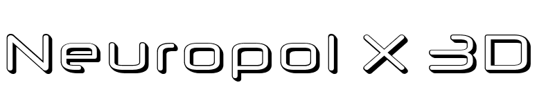 Neuropol X 3D font preview