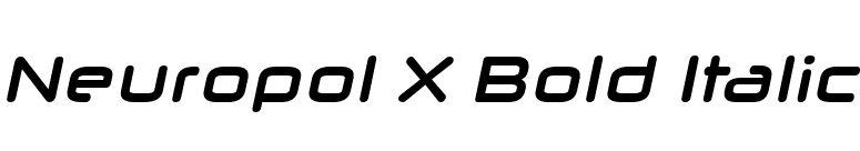 Neuropol X Bold Italic font preview