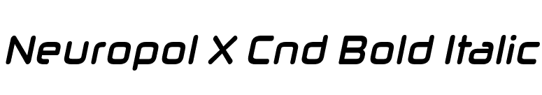 Neuropol X Cnd Bold Italic font preview