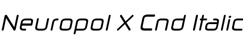Neuropol X Cnd Italic font preview