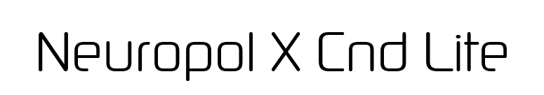Neuropol X Cnd Lite font preview