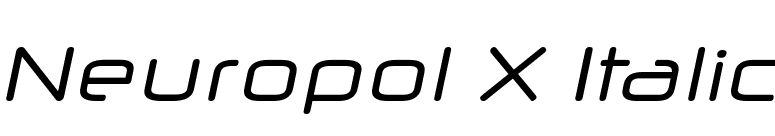 Neuropol X Italic font preview