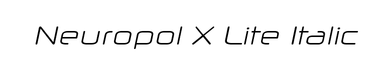 Neuropol X Lite Italic font preview