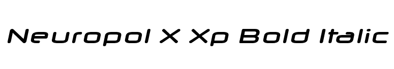 Neuropol X Xp Bold Italic font preview