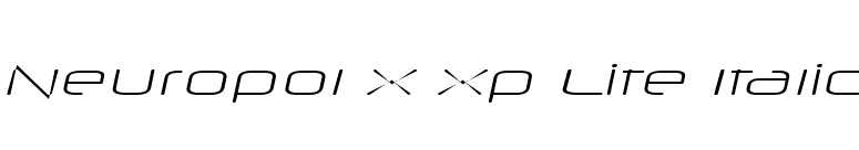Neuropol X Xp Lite Italic font preview