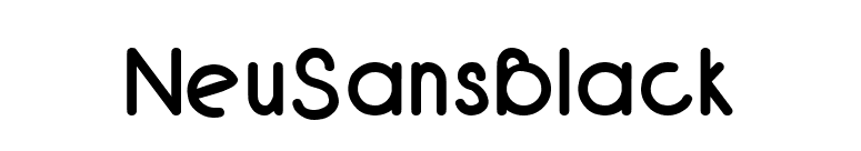 NeuSansBlack font preview
