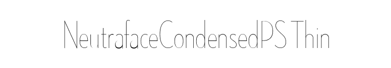 NeutrafaceCondensedPS-Thin font preview