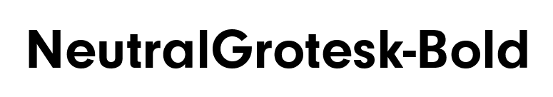 NeutralGrotesk-Bold font preview