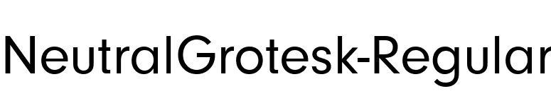 NeutralGrotesk-Regular font preview