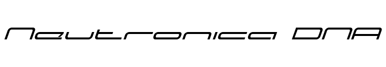 Neutronica DNA font preview