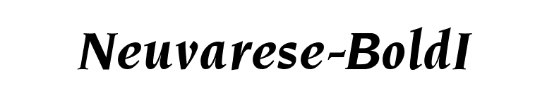 Neuvarese-BoldI font preview