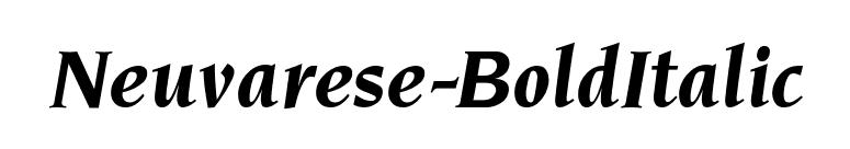 Neuvarese-BoldItalic font preview