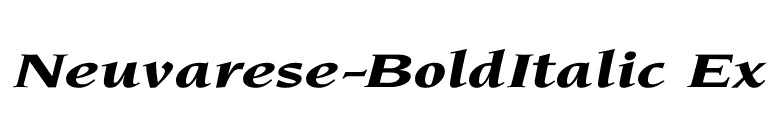 Neuvarese-BoldItalic Ex font preview