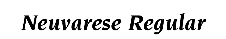 Neuvarese Regular font preview