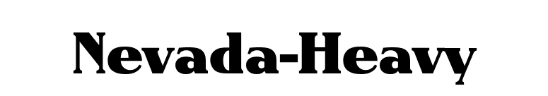 Nevada-Heavy font preview
