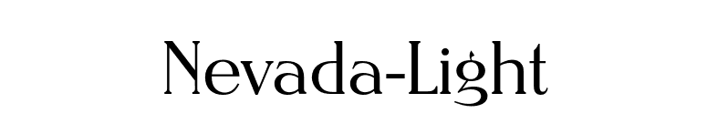 Nevada-Light font preview
