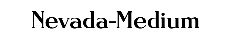 Nevada-Medium font preview