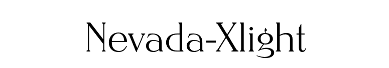 Nevada-Xlight font preview
