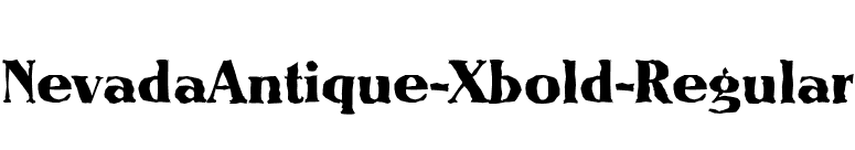 NevadaAntique-Xbold-Regular font preview