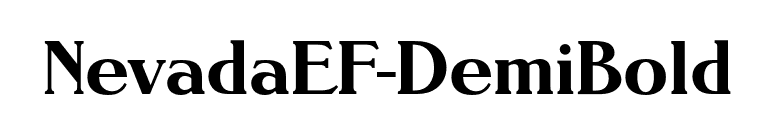 NevadaEF-DemiBold font preview