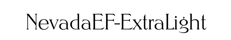 NevadaEF-ExtraLight font preview