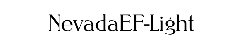 NevadaEF-Light font preview