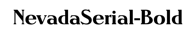 NevadaSerial-Bold font preview