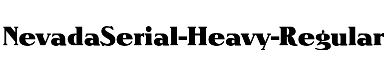 NevadaSerial-Heavy-Regular font preview