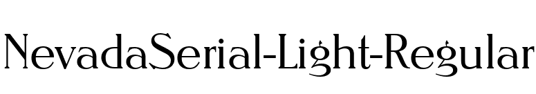 NevadaSerial-Light-Regular font preview