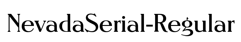NevadaSerial-Regular font preview