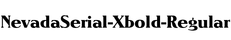 NevadaSerial-Xbold-Regular font preview
