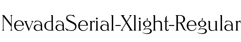 NevadaSerial-Xlight-Regular font preview