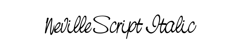 NevilleScript Italic font preview