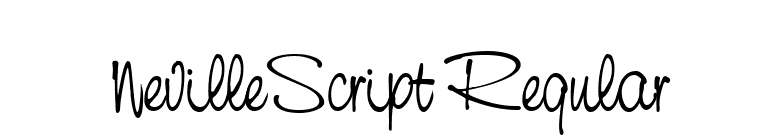 NevilleScript Regular font preview