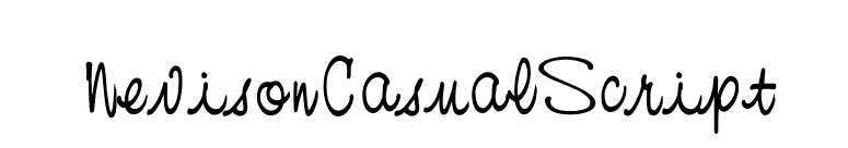 NevisonCasualScript font preview