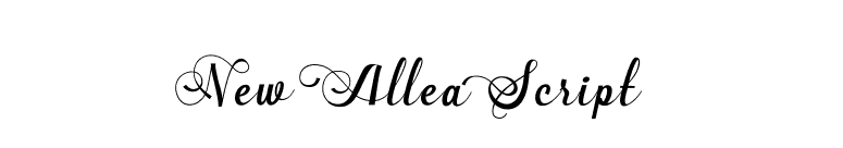 New Allea Script font preview