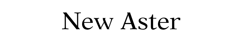 New Aster font preview