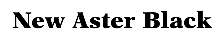 New Aster Black font preview
