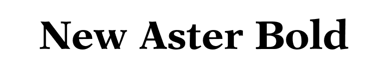 New Aster Bold font preview