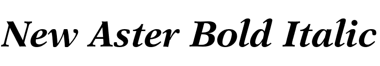 New Aster Bold Italic font preview